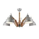Skansen ceiling lamp 5-bulb adjustable, grey