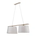 Sweden hanging light, two-bulb, antique white