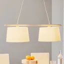 Sweden hanging light, two-bulb, antique white