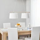 Sweden hanging light, two-bulb, antique white