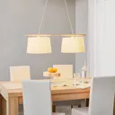 Sweden hanging light, two-bulb, antique white