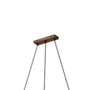 Sweden hanging light, three-bulb, walnut oak