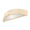 Kerio wall lamp, semi-circular, natural pine