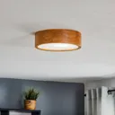 Kerio ceiling lamp, Ø 27 cm, dark oak