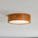 Kerio ceiling lamp, Ø 27 cm, dark oak