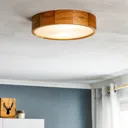 Kerio ceiling lamp, Ø 37 cm, dark oak
