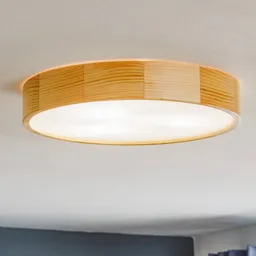 Kerio ceiling lamp, Ø 47 cm, natural pine