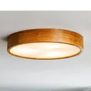 Kerio ceiling lamp, Ø 47 cm, dark oak
