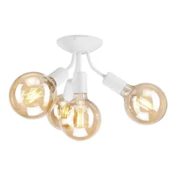 Go socket ceiling lamp, four-bulb, white