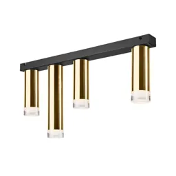 Shine ceiling light, 4-bulb, long, gold