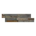 Splitface Multicolour Matt Patterned Natural stone Wall Tile, Pack of 12, (L)400mm (W)150mm