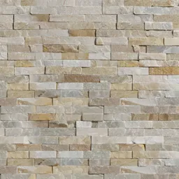Splitface Multicolour Matt Patterned Natural stone Wall Tile, Pack of 12, (L)400mm (W)150mm