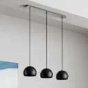 Cool hanging light, 3-bulb linear, black