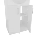 Kimbridge Gloss White Freestanding Vanity unit & basin set (W)560mm (H)880mm