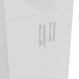 Kimbridge Gloss White Freestanding Vanity unit & basin set (W)560mm (H)880mm