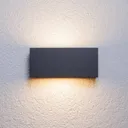 Bente - rectangular outdoor wall light, graphite