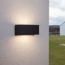 Bente - rectangular outdoor wall light, graphite