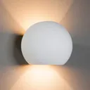 Elina spherical halogen wall light in plaster