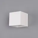 Marita cube-shaped LED wall light made of plaster