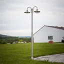 Damion two-bulb stainless steel lamp post