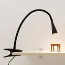 Baris Filigree LED Clip-on Lamp in Black