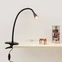 Baris Filigree LED Clip-on Lamp in Black