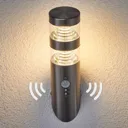 Lanea LED outdoor wall light, slanting, sensor
