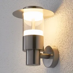 Anouk stainless steel outdoor wall light with LED