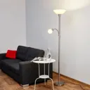 Elaina - 2-bulb LED floor lamp, nickel matte