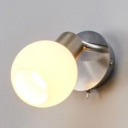 LED wall spotlight Elaina, matt nickel