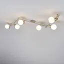 Elaina - LED ceiling light, 6-bulb nickel matte