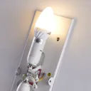 White Ebba LED glass wall light