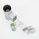Silver Kabir LED wall light, 2-bulb