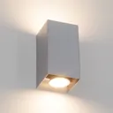 Square Kabir metal wall light, GU10 LED
