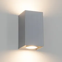 Square Kabir metal wall light, GU10 LED