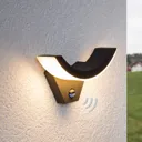 LED outdoor wall light Half with motion detector