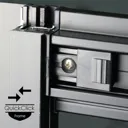 Insignia Platinum black framed offset quadrant right handed shower cabin 1100 x 700