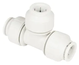 JG Speedfit White Push-fit Equal Pipe tee (Dia)15mm x 15mm x 15mm, Pack of 5