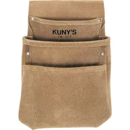 Kunys 3 Pocket Split Grain Leather Drywall Pouch