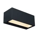 Gemini LED outdoor wall lamp matt black W 22 cm