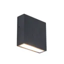 Gemini XF LED outdoor wall light, matt black