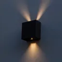 Gemini Beams LED outdoor wall light, matt black