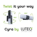Cyra LED outdoor wall light, 2-bulb