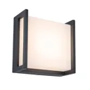 Qubo LED outdoor wall light, 14 cm x 14 cm