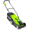 Greenworks G40LM35 40v Cordless Rotary Lawnmower 350mm - 2 x 2ah Li-ion, Charger