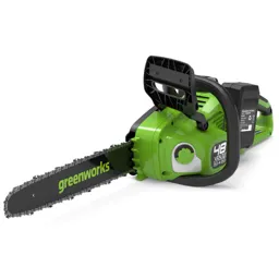 Greenworks GD24X2CS36 48v Cordless Chainsaw 360mm (Uses 2 x 24v) - 2 x 4ah Li-ion, Charger