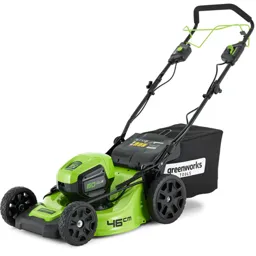 Greenworks GD60LM46SP 60v Cordless Self Propelled Brushless Rotary Lawnmower 460mm - 1 x 4ah Li-ion, Charger