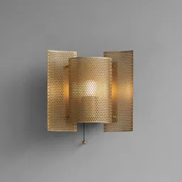 Northern Butterfly perforated wall light, brass