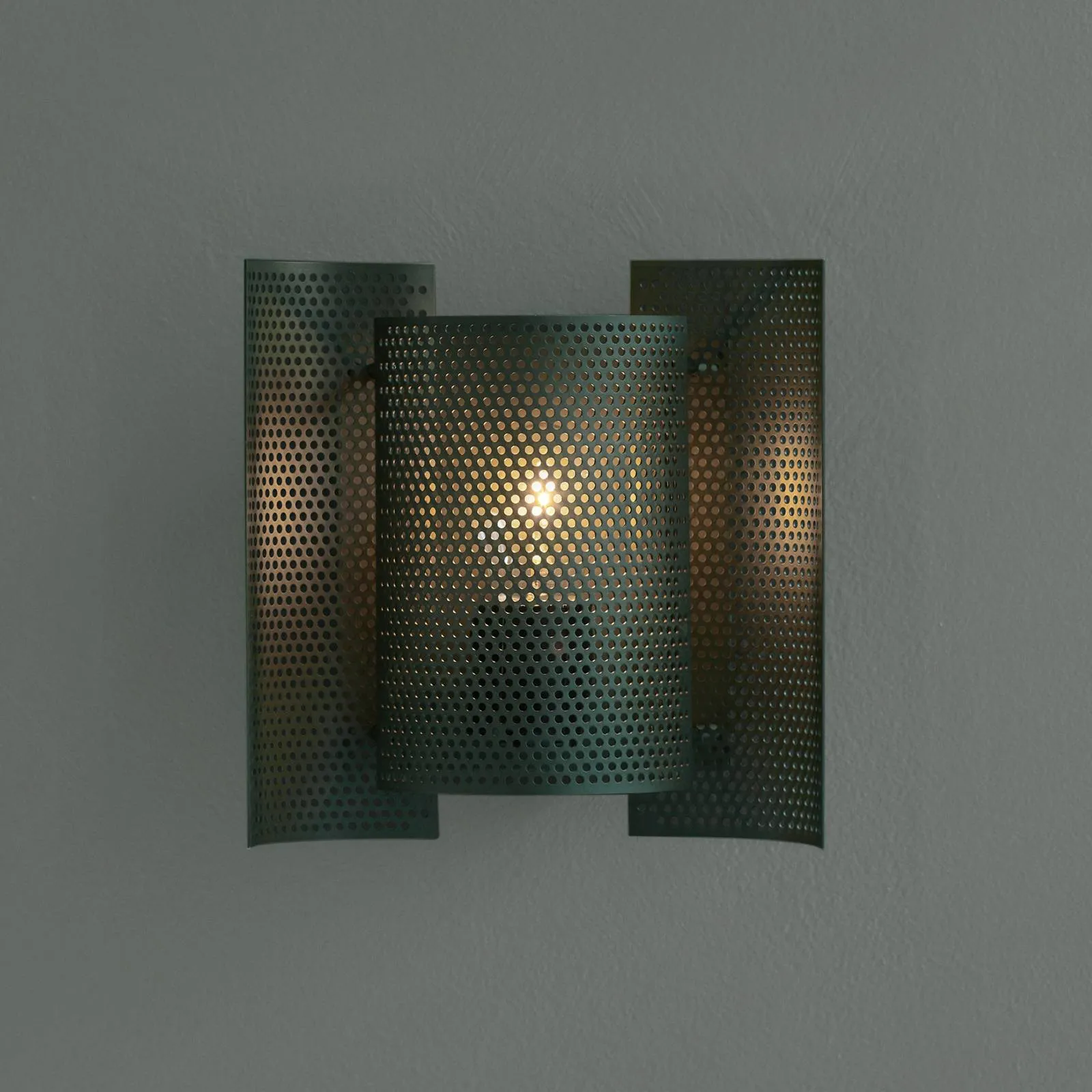 Northern Butterfly perforated wall lamp dark green