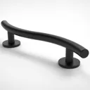 NymaSTYLE Curved Matt Black Stainless Steel Grab Rail with Concealed Fixings 620 - 311662/MB